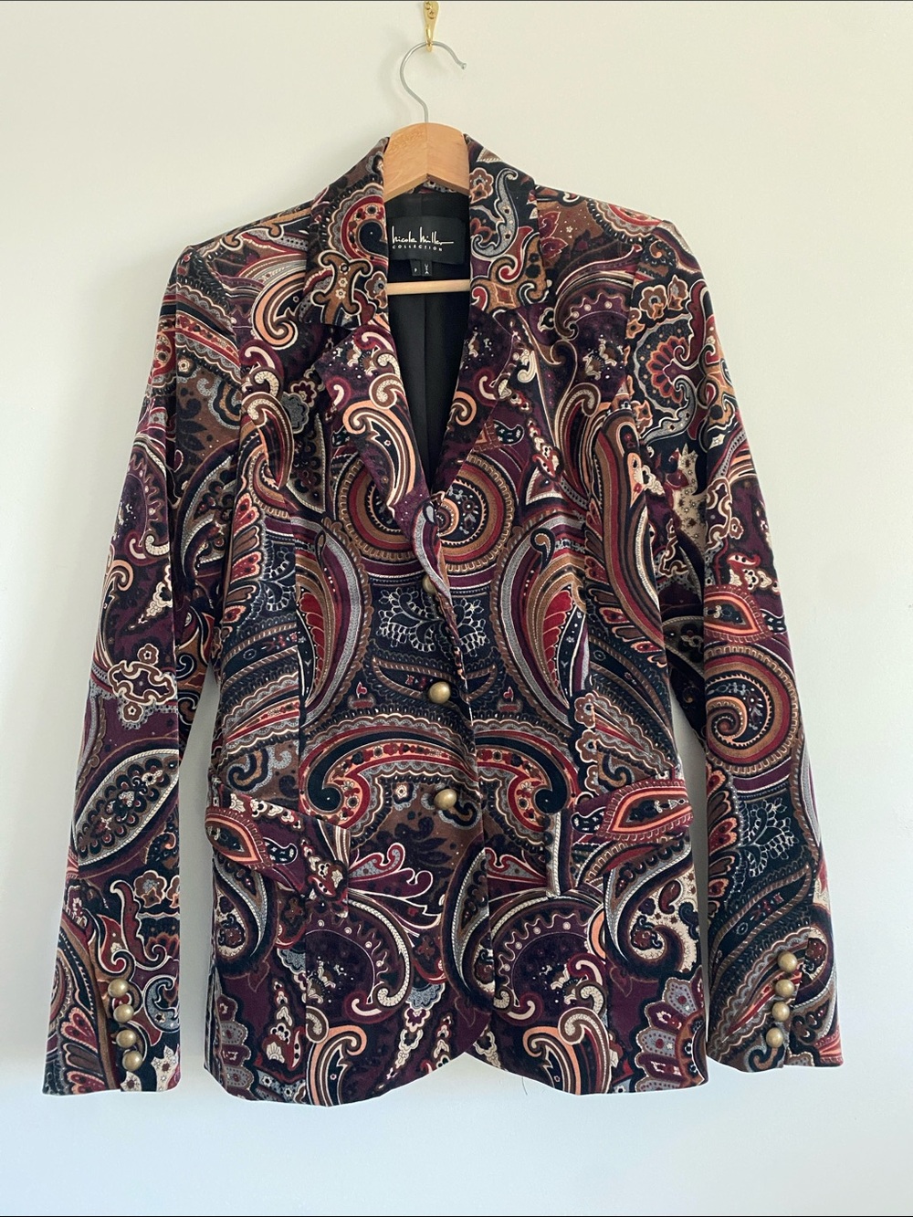 Nicole Miller Collection Paisley Tailored Blazer - Picture 6 of 10